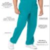 Landau Proflex Tailored Fit Comfort Stretch 6-Pocket Scrub Pants for Men 2103 Teal view 3