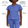Landau Proflex Tailored Fit Comfort Stretch 3-Pocket Scrub Top for Women 4160 White XXL view 2