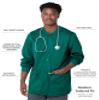 Landau Proflex Tailored Fit Stretch 3-Pocket Warm-Up Scrub Jacket for Men 3170 Hunter 5XL view 2