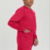 Landau Proflex Tailored Fit Stretch 3-Pocket Warm-Up Scrub Jacket for Men 3170 True Red SML view 2