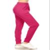 Leggings Depot Womens Relaxed fit Jogger Pants - Track Cuff Sweatpants with Pockets, Fuchsia, 2X view 1