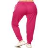 Leggings Depot Womens Relaxed fit Jogger Pants - Track Cuff Sweatpants with Pockets, Fuchsia, 2X view 3