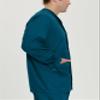 Landau Proflex Tailored Fit Stretch 3-Pocket Warm-Up Scrub Jacket for Men 3170 Caribbean 3XL view 4