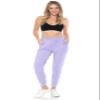 Leggings Depot Womens Relaxed fit Jogger Pants - Track Cuff Sweatpants with Pockets, Lavender, 3X view 4