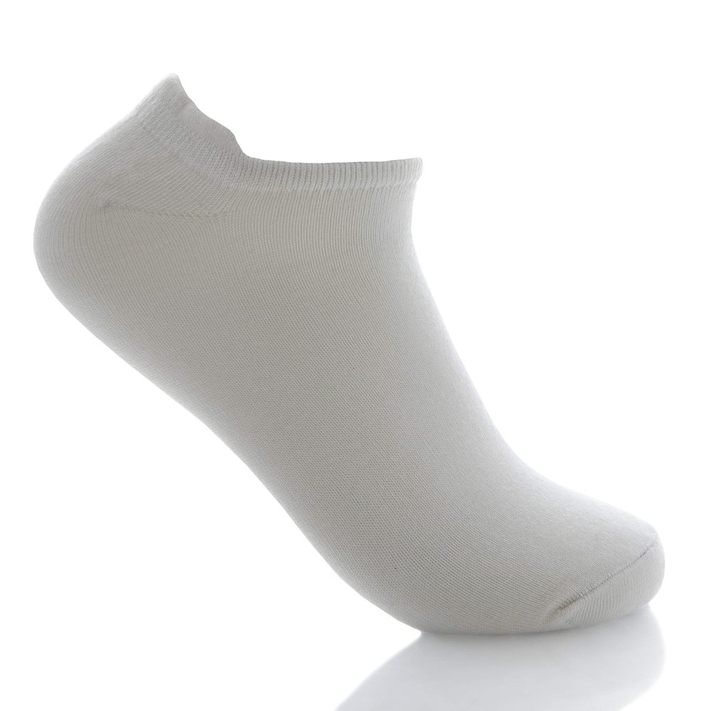 KicKee Menswear Solid Low Socks (6-12, White)
