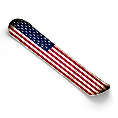 Snowboard Wrap Graphic Sticker Skin Cover - Includes Breakaway Knife - Universal Fit up to 65 inches and 14 inches Wide - USA Flag Distressed