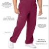 Landau Proflex Tailored Fit Comfort Stretch 6-Pocket Scrub Pants for Men 2103 Wine view 3