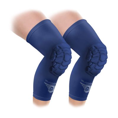 Bucwild Sports Pro Compression Padded Knee Sleeves Knee Pads Youth & Adult Basketball Football Wrestling Volleyball 1 Pair
