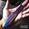 Tactical Knife Hunting Knife Survival Knife Full Tang Fixed Blade Knife Kydex Style Sheath Razor Sharp Edge Camping Accessories Camping Gear Survival Kit Survival Gear Tactical Gear 76209 (Rainbow) view 3