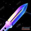 Tactical Knife Hunting Knife Survival Knife Full Tang Fixed Blade Knife Kydex Style Sheath Razor Sharp Edge Camping Accessories Camping Gear Survival Kit Survival Gear Tactical Gear 76209 (Rainbow) view 4