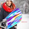 Snowboard Wrap Graphic Sticker Skin Cover - Includes Breakaway Knife - Universal Fit up to 65 inches and 14 inches Wide - Aqua Purple Swirl Iridescent view 3