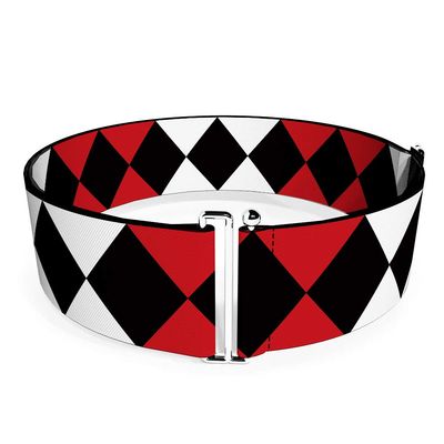 Belt Women's Cinch Birds of Prey Harley Quinn Diamonds Split White Black Red 28 to 52 Inches