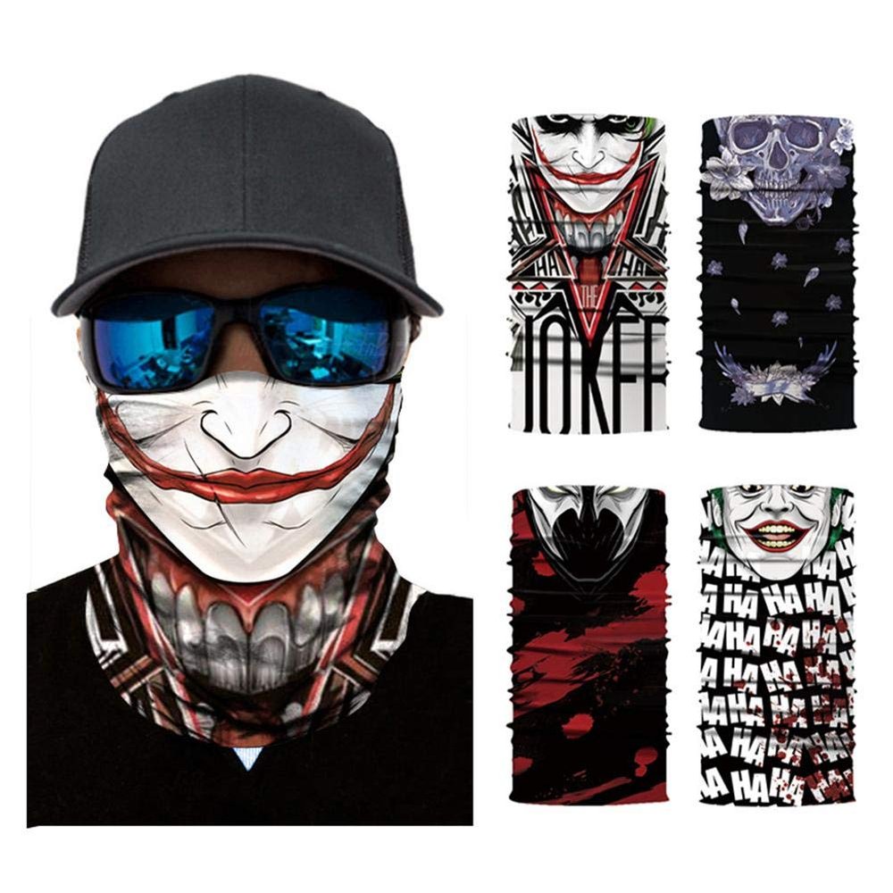SmarTopus Skull Cycling Motorcycle Head Scarf Neck Warmer Face Mask Ski Headband
