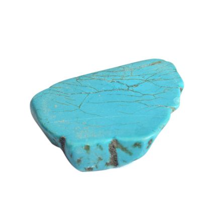 GEMHUB Blue Turquoise Healing Crystal Slab 72.00 Ct Natural Certified Uncut Rough Blue Turquoise for Home Decor