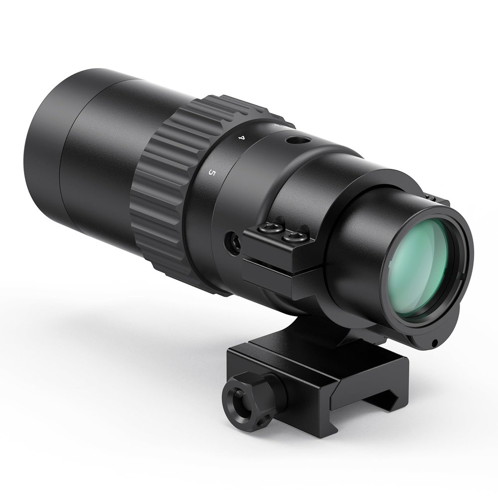 Feyachi M36 1.5X - 5X Red Dot Sight Optics Magnifier with Flip to Side Mount