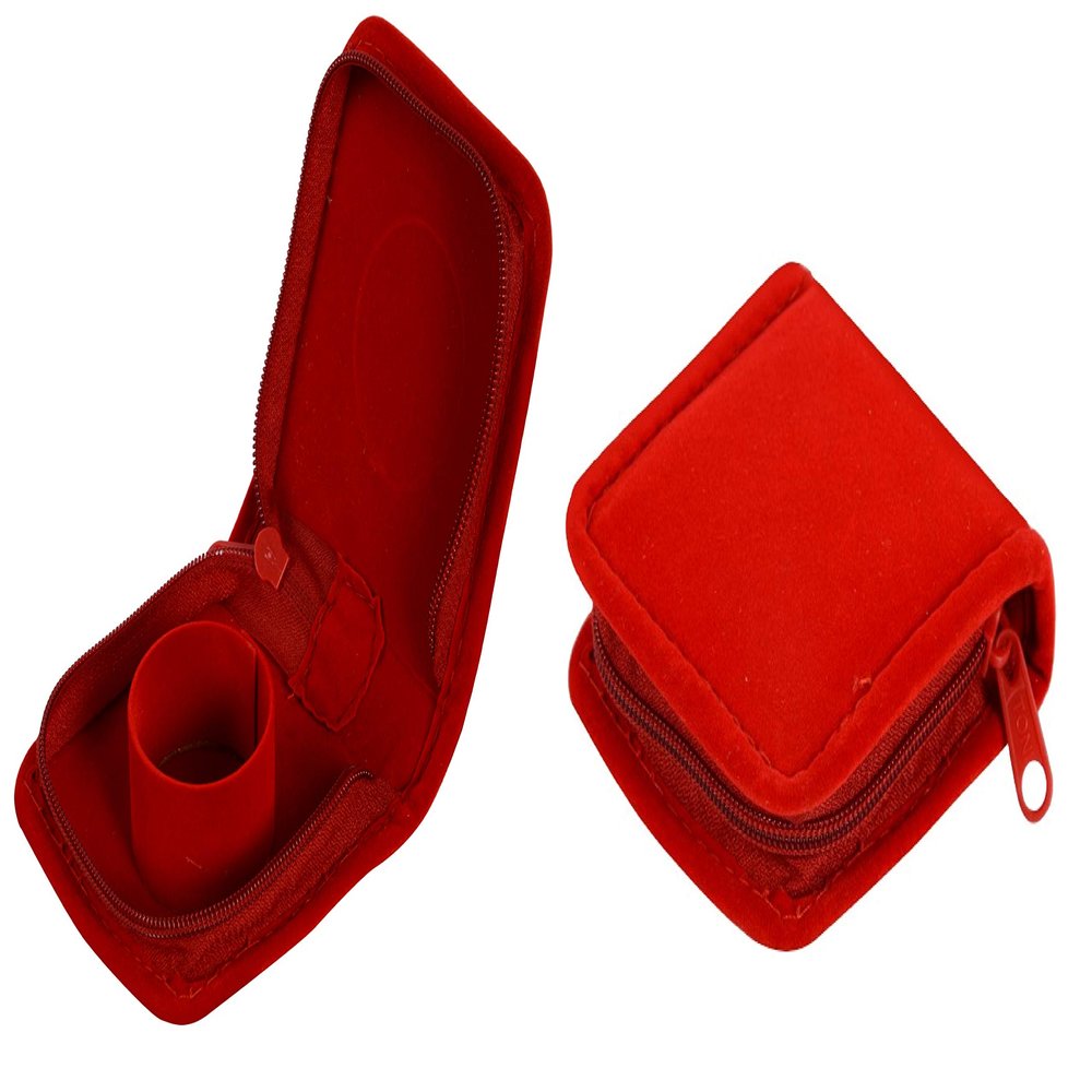 Bangles Traditional Red Display Storage Packaging Easy to Carry Zip Pouch