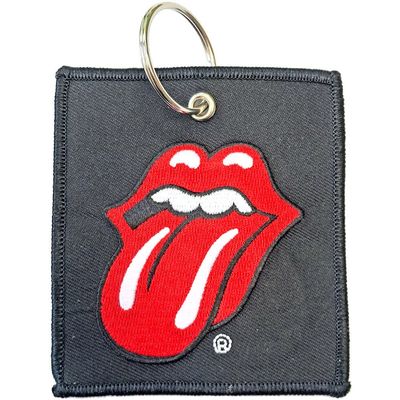 Rolling Stones The Keyring Classic Tongue Band Logo Embroidered Official Size One Size