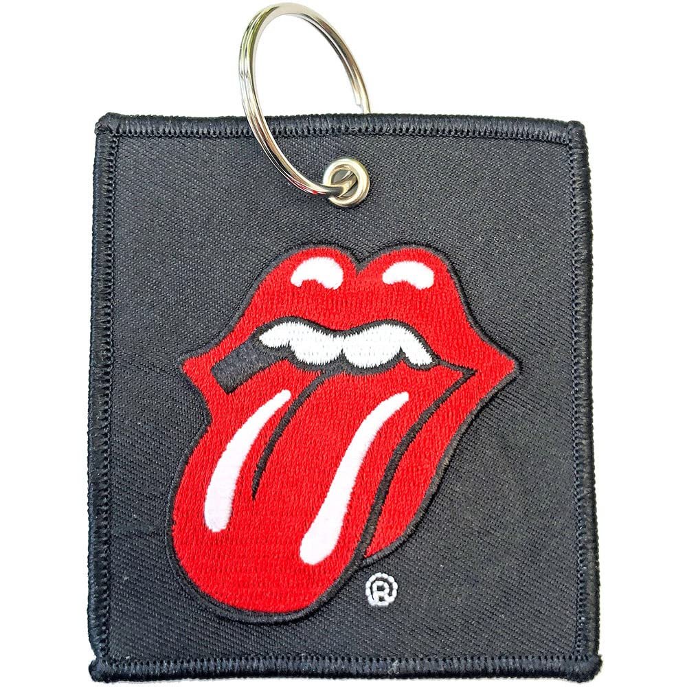 Rolling Stones The Keyring Classic Tongue Band Logo Embroidered Official Size One Size