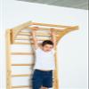 Wooden Swedish Ladder, Stall Bars Set for Physical Therapy & Gymnastics (with Adjustable Pull-up Bar) view 3