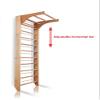 Wooden Swedish Ladder, Stall Bars Set for Physical Therapy & Gymnastics (with Adjustable Pull-up Bar) view 4