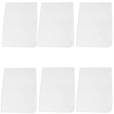 6 Pack Bandana 100% Cotton Paisley And Solid Bandanas by M.H.I. (Solid White)