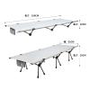 ATEPA Heavy Duty Lightweight Folding Camping Cot Bed, Height Adjustable Foldable Portable Sleeping Cot for Adult, Patio, Beach, Hiking, Camping, Travel, Office Nap, Outdoor, Support 330lbs view 3