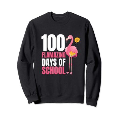 100 Flamazing Days of School Flamingo 100th Day For Teachers Sweatshirt