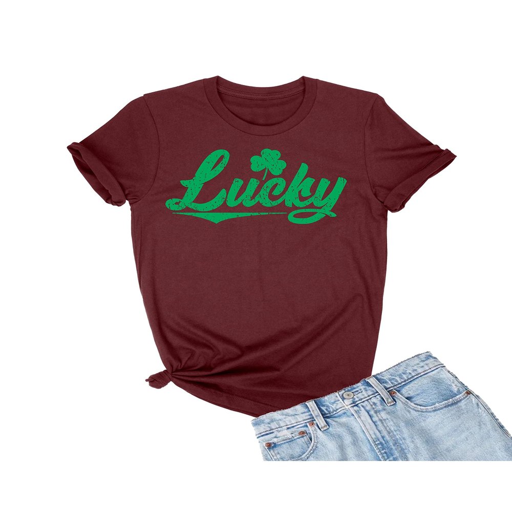 Go All Out XXXXX-Large Maroon Adult Lucky Shamrock St. Patrick's Day T-Shirt