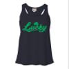 Go All Out XX-Large Navy Womens Lucky Shamrock St. Patrick's Day Flowy Racerback Tank Top T-Shirt view 1