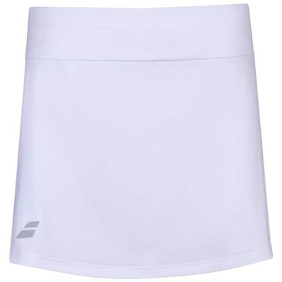 Babolat Girl's Play Tennis Skirt with Built in Shorties, White/White (US Youth Size 10-12)