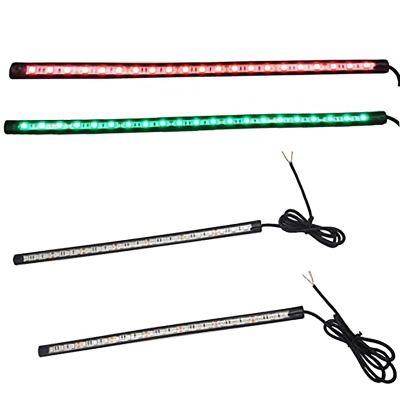 4pcs LED Boat Navigation Lights for Boat, 12V 14 Inch 21-LED Red & Green LED Marine Lights, Night Fishing Illumination for Dinghy Pontoon Yacht Bass Boat Jet Ski