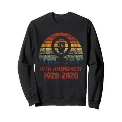 19th Amendment 1920-2020 Women's Right To Vote Retro Sunset Sweatshirt