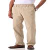 Soojun Men's Cotton Relaxed Fit Full Elastic Waist Twill Pants, Khaki, 30W x 30L view 1