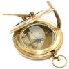 Arsh Nautical Gifts for Husband/Nautical Collectibles Brass Sundial Compass with Handmade Leather Case A view 3