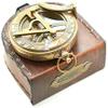 Arsh Nautical Gifts for Husband/Nautical Collectibles Brass Sundial Compass with Handmade Leather Case A view 4