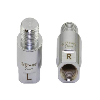 Alta Bicycle Chrome Pedal Adapter Fits 9/16" Cranks & 1/2" Bike Pedals, Multiple Lengths (27mm)