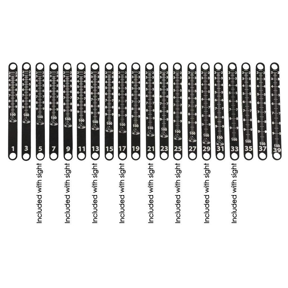 Axcel Achieve XP Metal Sight Tape Scale #13 and #14