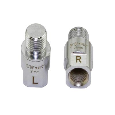 Alta Bicycle Chrome Pedal Adapter Fits 9/16" Cranks & 1/2" Bike Pedals, Multiple Lengths (21mm)