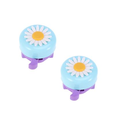 2pcs Flower Bell Bike Horns Bell Bike Accessories Handlebar for Kids Rings for Girls Blue