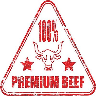 Zirni 100 Premium Beef Food Grunge Stamp Sticker Decal Design