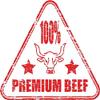 Zirni 100 Premium Beef Food Grunge Stamp Sticker Decal Design view 1
