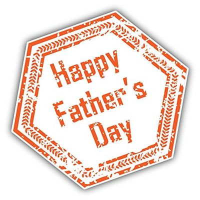 Zirni Happy Father's Day Grunge Festival Stamp Sticker Decal Design
