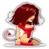 Zirni Devil Woman Sexy Redhead Cartoon Sticker Decal Design view 1