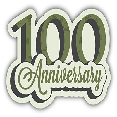 Zirni Anniversary 100 Years Sticker Decal Design