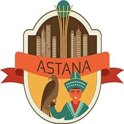 Zirni Astana Kazakhstan World City Travel Badge Sticker Decal Design