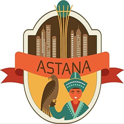 Zirni Astana Kazakhstan World City Travel Badge Sticker Decal Design