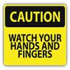 Zirni Caution Watch Your Hands and Fingers Slogan Sign Sticker Decal Design view 1