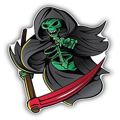 Zirni Grim Reaper Sticker Decal Design