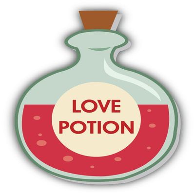 Zirni Love Potion Valentine's Day Vintage Sticker Decal Design