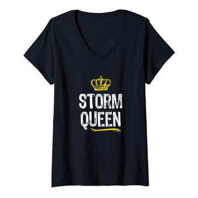 Womens Storm Queen Women Girls Chasing Chaser Funny Cool V-Neck T-Shirt